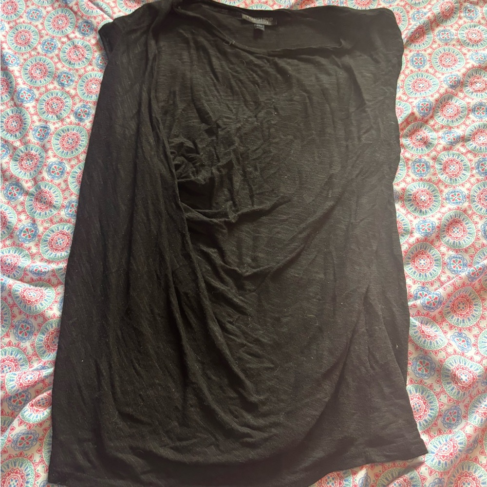 Topshop Black Knit Top